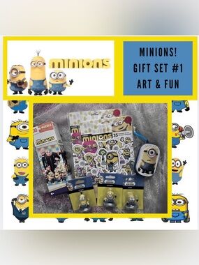 NEW: KID PACK - 10 ITEMS Minions THEMED GIFT SET - Set 1